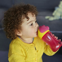 PHILIPS AVENT ЧАША СЪС СЛАМКА 12м+ 300мл  С ДРЪЖКИ  РОЗОВА  SCF798/02