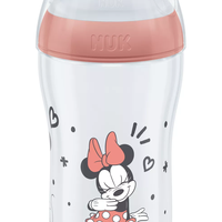 NUK Perfect Match Шише РР 260мл със Силиконов Биберон за Хранене M 3+ месеца Minnie Червено