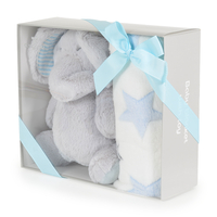 Cangaroo Одеало 90/75 с Играчка Elephant Blue 109596