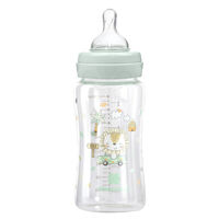 KikkaBoo Шише Стъклено 240мл Jungle King Mint