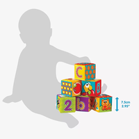 PLAYGRO МЕКИ КУБЧЕТА ЗА БАНЯ РАЗЛ.ЦВЕТОВЕ (6БР./ОП.) 6М+