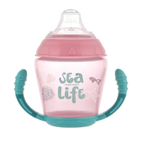 Неразливаща се часа с дръжки и мек накрайник, Sea Life 230 мл 9м+