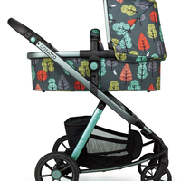 Комплект количка Cosatto Giggle Quad Hare wood 5в1, i-Size база и чувалче за крака