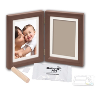 BABY ART ДЪРВЕНА ФОТО РАМКА ОТ 2 ЧАСТИ ЗА ОТПЕЧАТЪК И СНИМКА MY BABY TOUCH ОТ СЕРИЯТА TIMELESS CLASSIC БЯЛО ПАСПАРТУ