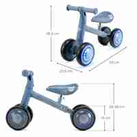 KinderKraft CUTIE FLASH BLUE Колело За Баланс
