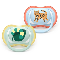 Philips AVENT SCF087/02 Комплект от 2 Броя Ортодонтични Залъгалки Пастелни Цветове  Ultra Start 0-6м+ в Кутия за Стерилизиране