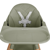 KikkaBoo Стол за Хранене 6в1 Woody Army Green 2024