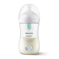 Philips Avent SCY673/81 Шише за Хранене Natural Response 260мл с клапа AirFree и Поток 3.0 с Биберон от 1м+ Слончета