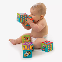 PLAYGRO МЕКИ КУБЧЕТА ЗА БАНЯ РАЗЛ.ЦВЕТОВЕ (6БР./ОП.) 6М+