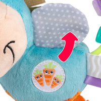 PLAYGRO Мека плюшена дрънкалка Кончето Хоп Троп, със 6 активности 3м+ Синя