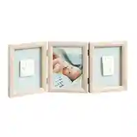 BABY ART MY BABY STILE РАМКА ЗА СНИМКА С 2 ОТПЕЧАТЪКА С ДЪРВЕНА РАМКА И ЦВЕТНО ПАСПАРТУ