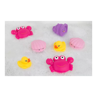 PLAYGRO ЖИВОТНИ ЗА БАНЯ РОЗОВ ЦВЯТ (7БР./ОП.) 6М+
