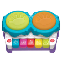 PLAYGRO МУЗИКАЛНА ИГРАЧКА 2В1 ПИАНО И БАРАБАНИ 12-36М