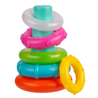 Playgro Конус с поклащаща се основа и 5 цветни релефни ринга за подреждане от серията +LEARN, 10м+
