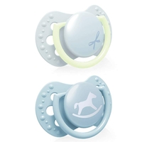 Силиконова залъгалка 2 бр Baby Shower Boy 0-2 м