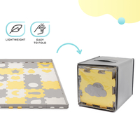  Мек пъзел с форми KinderKraft LUNO SHAPES, жълт 