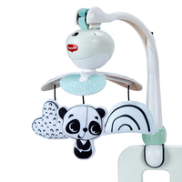 TINY LOVE Take Along Mobile от Серията Black&White Décor 3-в-1 Музикална Въртележка  с 3 Лесни Начина за Закачане с 5 Мелодии 0м+