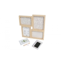 Petit ARTichaut Дървена Пъзел Рамка за Бебешки Отпечатъци и Снимки vy Grey