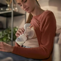 Philips AVENT Natural Motion Комплект Ръчна Помпа за Изцеждане на Кърма с Контейнери VIA и Шишета за Хранене Natural и Несесер