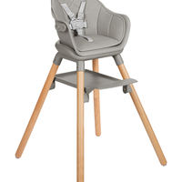 KikkaBoo Стол за Хранене 6в1 Woody Grey 2024