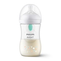 Philips AVENT SCY673/82 Natural Response Шише за Хранене с клапа AirFree 260 мл с Биберон без Протичане Поток 3 с картинки Звезди и Мече