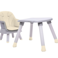 KikkaBoo Стол за хранене 6 в 1 EAT N PLAY BEIGE