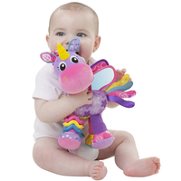 Playgro Activity Friend Еднорог Плюшена активна играчка за закачване на количка или столче за кола от 0м+