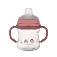 Чаша със сламка 150 мл BONJOUR PARIS pink