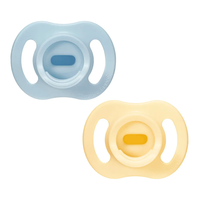 Tommee Tippee Ортодонтични Залъгалки Ultra Light Stay Put Силиконови от 0-6М+ 2 Броя Жълт и Син Цвят