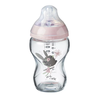 Tommee Tippee ШИШЕ ЗА ХРАНЕНЕ EASI VENT СТЪКЛЕНО 250 ml. 0м+ момиче