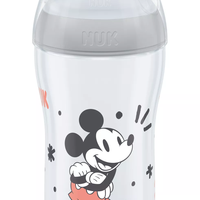 NUK Perfect Match Шише РР 260мл със Силиконов Биберон за Хранене M 3+ месеца Mickey Сиво