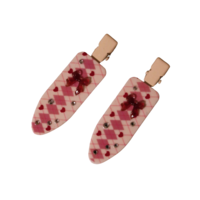 CUSTOM WINTERBERRY CHECK HAIR PINS