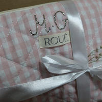 CUSTOM LARGE ROSÉ GINGHAM TOILETRY BAG
