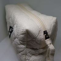 CUSTOM SMALL MONOGRAM ÉCRU TOILETRY BAG