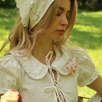 HANDMADE ROSE VEIL ROUÉ HEADSCARF
