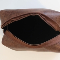CUSTOM SMALL LEATHER TOILETRY BAG IN MADELINE