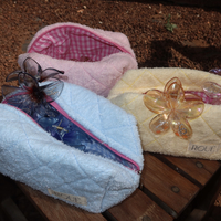 SMALL AQUA BREEZE TOWEL TOILETRY BAG