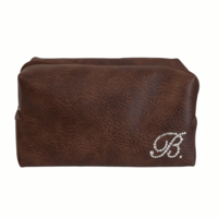 CUSTOM SMALL LEATHER TOILETRY BAG IN MADELINE