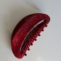 LIMITED CRYSTAL EMBELLISHED RUBY RED CLIP