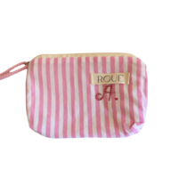 CUSTOM POCKET POUCH IN STRAWBERRY PINSTRIPE