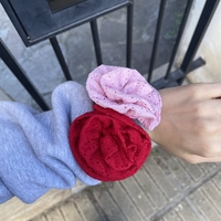 Rosette Scrunchie in CHERRY KISS