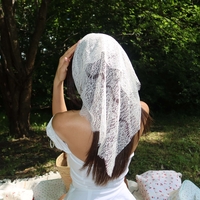 HANDMADE POINTE DE DENTELLE ROUÉ HEADSCARF