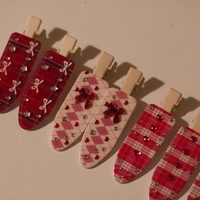 CUSTOM FIRESIDE PLAID HAIR PINS