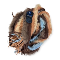 Codello шал с райета и заешка кожа