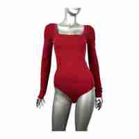 Wolford Ribbed Square Neck Bodysuit (M/L)