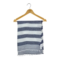 Max Mara ленен шал на райе 61x182