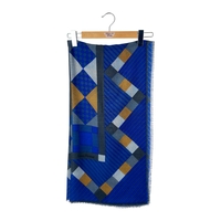 Louis Feraud Geometric принт шал вълна и коприна