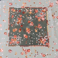 Jim Renoir Floral копринен шал 86x86