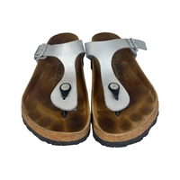 Birkenstock Gizeh Silver Birko-Flor (39)
