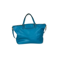 Escada Blue Leather Tote / Shoulder Bag